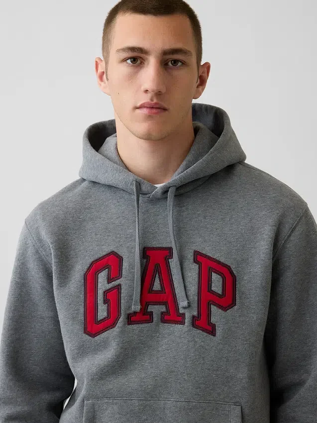 Vintagesoft-Hoodie mit Arch Logo für Erwachsene