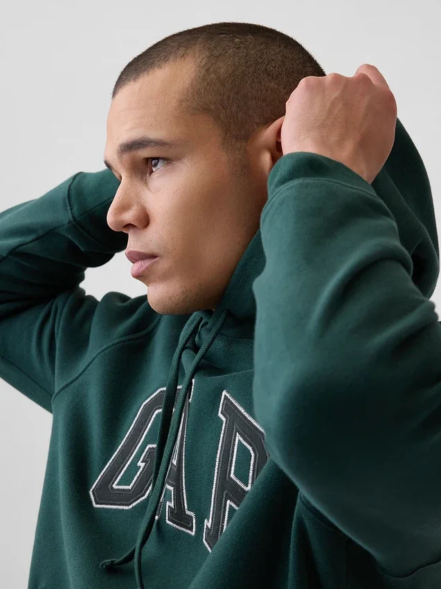 Vintagesoft-Hoodie mit Arch Logo für Erwachsene