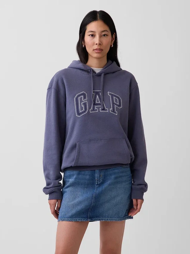 Vintagesoft-Hoodie mit Arch Logo für Erwachsene