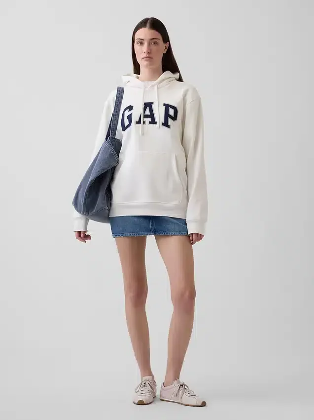 Vintagesoft-Hoodie mit Arch Logo für Erwachsene