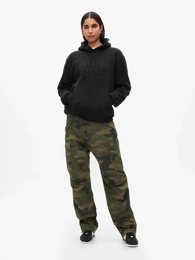 Vintagesoft-Hoodie mit Arch Logo für Erwachsene