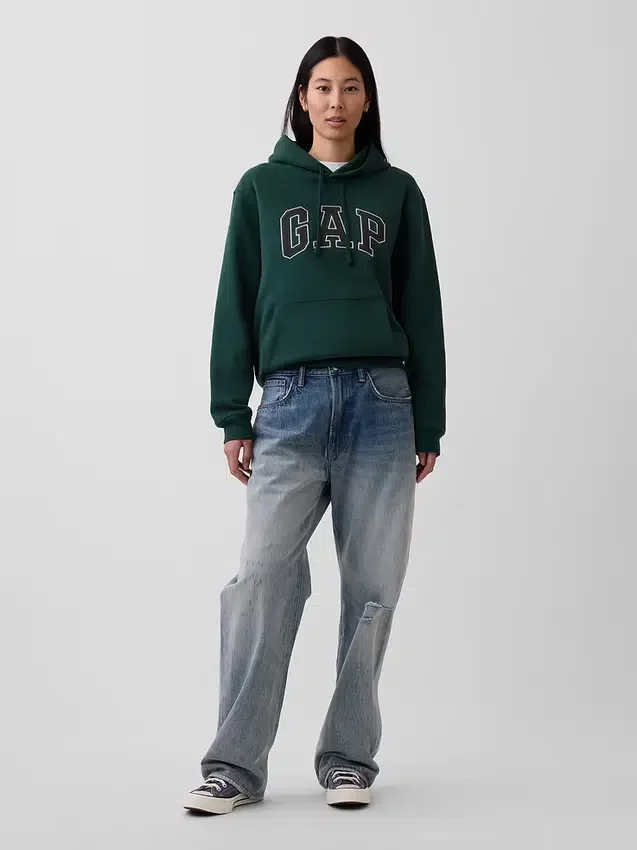 Vintagesoft-Hoodie mit Arch Logo für Erwachsene