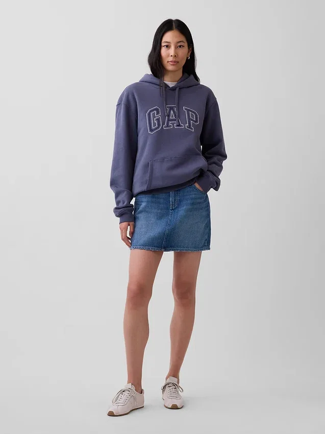 Vintagesoft-Hoodie mit Arch Logo für Erwachsene