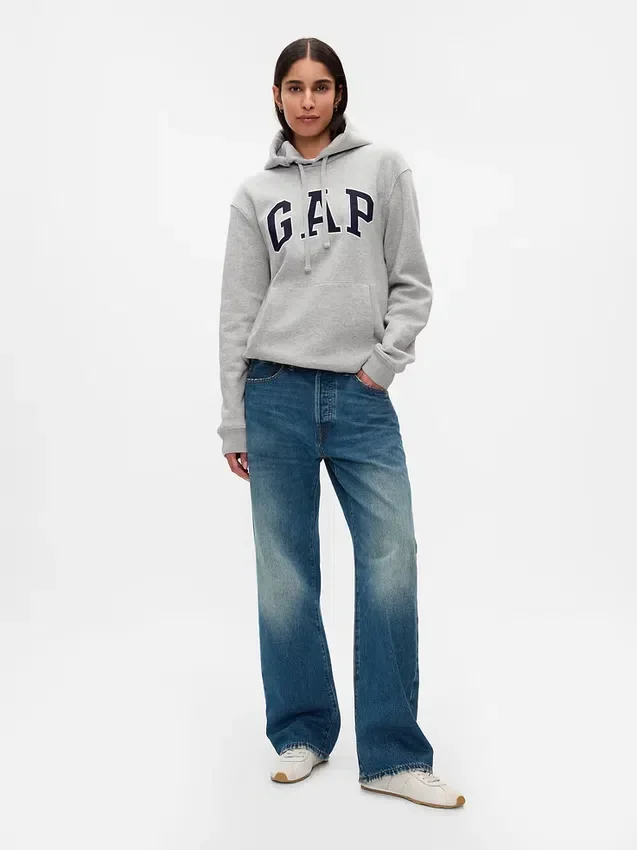 Vintagesoft-Hoodie mit Arch Logo für Erwachsene