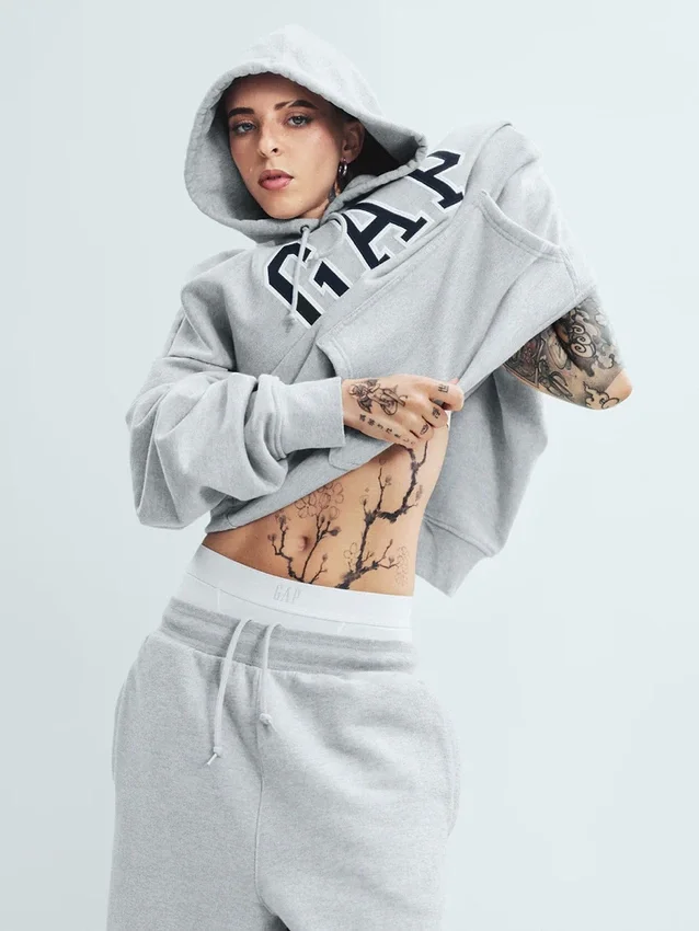 Vintagesoft-Hoodie mit Arch Logo für Erwachsene