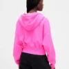 Vintagesoft-Hoodie mit Keilkragen und Reißverschluss