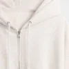 Vintagesoft-Hoodie mit Keilkragen und Reißverschluss