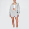 Vintagesoft-Hoodie mit Keilkragen und Reißverschluss