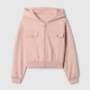 Vintagesoft-Hoodie mit Reißverschluss für Kinder