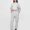 Vintagesoft-Jogginghose mit hoher Leibhöhe und lockerem Schnitt