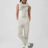 Vintagesoft-Jogginghose mit hoher Leibhöhe und lockerem Schnitt