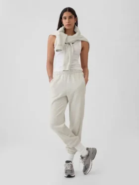 Vintagesoft-Jogginghose mit hoher Leibhöhe und lockerem Schnitt