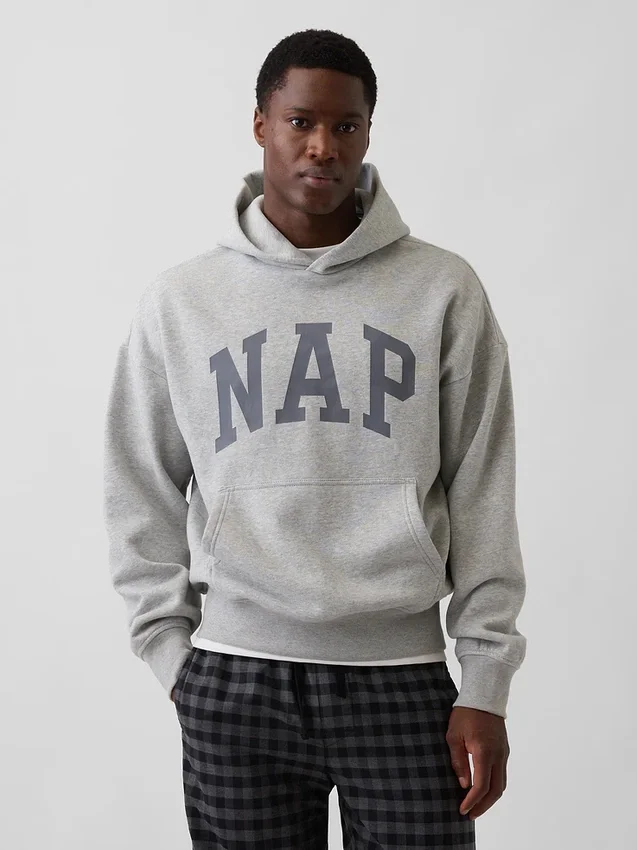 Vintagesoft-Kapuzenpullover für Erwachsene mit Nap-Logo