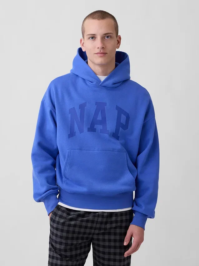 Vintagesoft-Kapuzenpullover für Erwachsene mit Nap-Logo