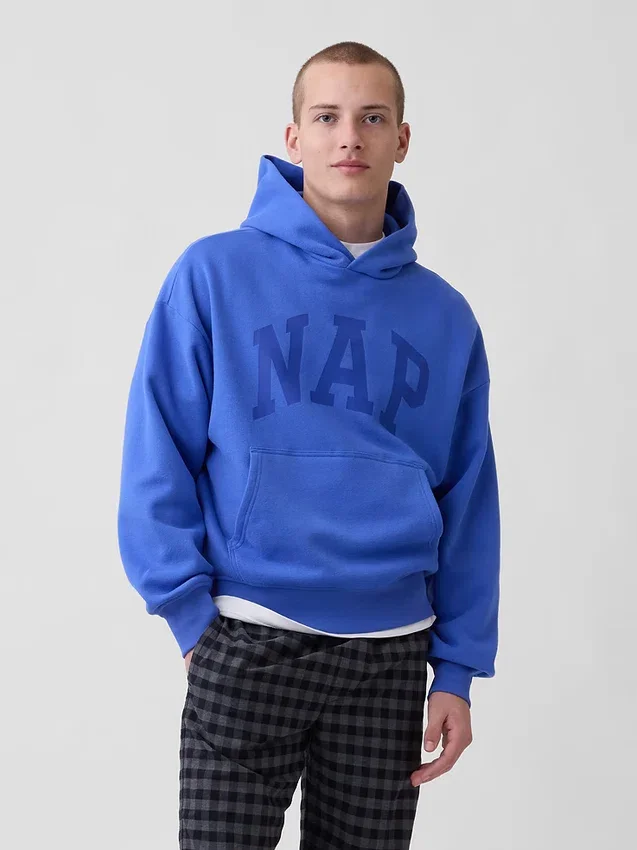 Vintagesoft-Kapuzenpullover für Erwachsene mit Nap-Logo