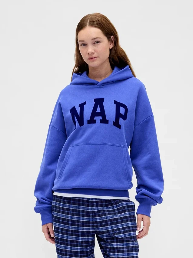 Vintagesoft-Kapuzenpullover für Erwachsene mit Nap-Logo