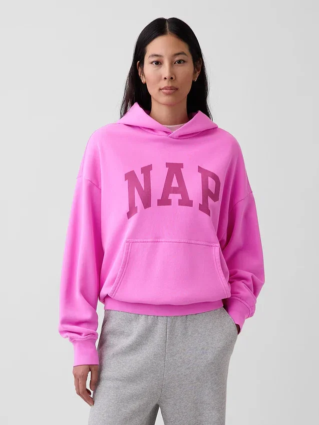 Vintagesoft-Kapuzenpullover für Erwachsene mit Nap-Logo