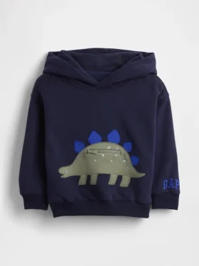 Vintagesoft-Kapuzenpullover mit Dinosaurier-Tasche für Baby & Kleinkind