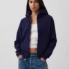 Vintagesoft-Kapuzenpullover mit Reißverschluss