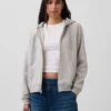Vintagesoft-Kapuzenpullover mit Reißverschluss
