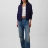 Vintagesoft-Kapuzenpullover mit Reißverschluss