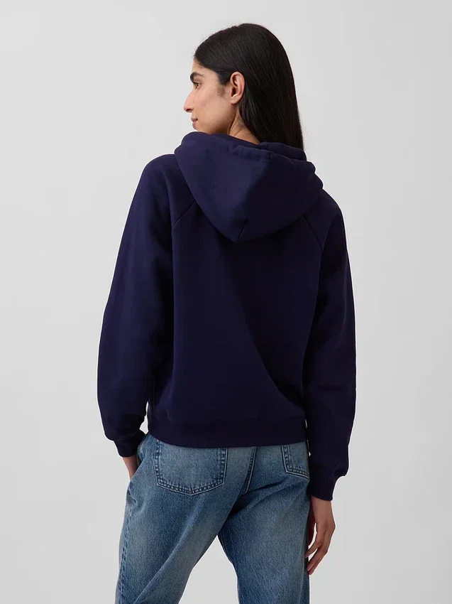 Vintagesoft-Kapuzenpullover mit Reißverschluss