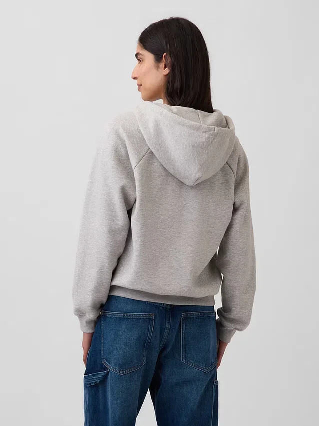 Vintagesoft-Kapuzenpullover mit Reißverschluss