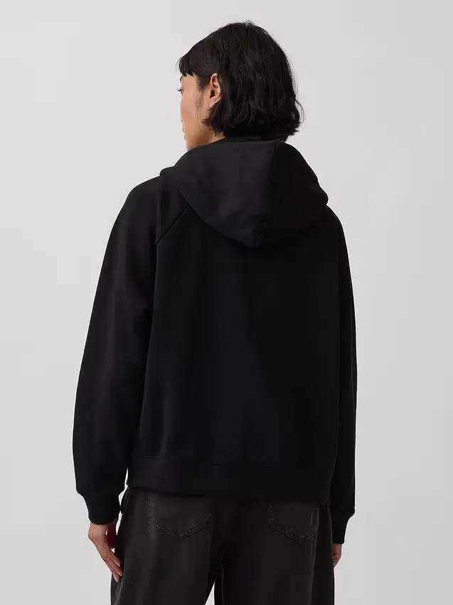 Vintagesoft-Kapuzenpullover mit Reißverschluss