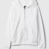 Vintagesoft-Kapuzenpullover mit Reißverschluss