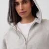 Vintagesoft-Kapuzenpullover mit Reißverschluss