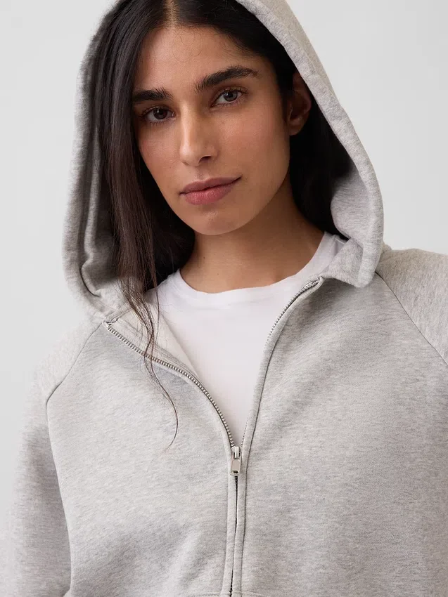 Vintagesoft-Kapuzenpullover mit Reißverschluss