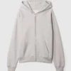 Vintagesoft-Kapuzenpullover mit Reißverschluss