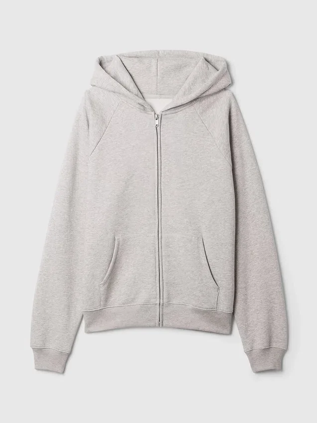 Vintagesoft-Kapuzenpullover mit Reißverschluss
