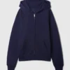 Vintagesoft-Kapuzenpullover mit Reißverschluss