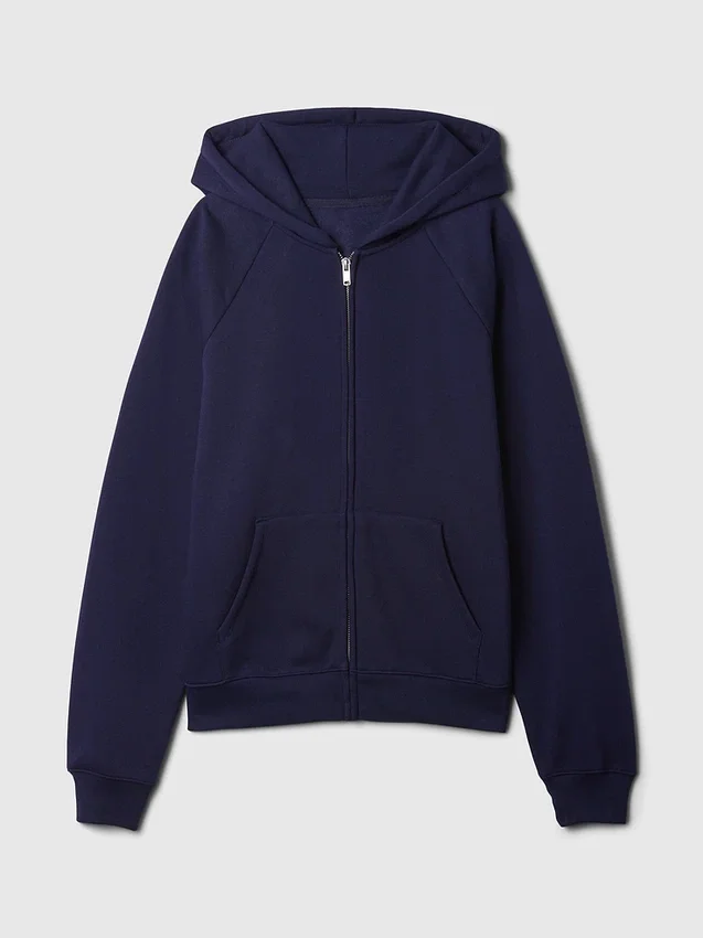 Vintagesoft-Kapuzenpullover mit Reißverschluss