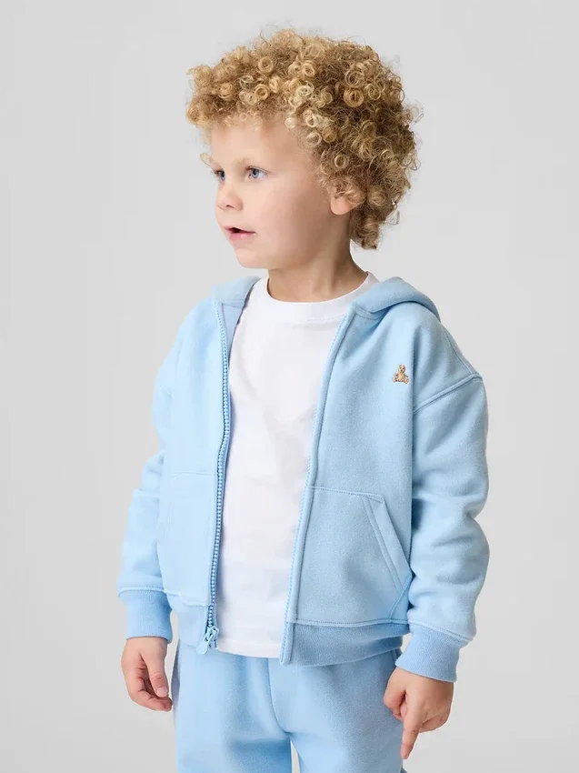 Vintagesoft-Kapuzenpullover mit Reißverschluss für Baby & Kleinkind