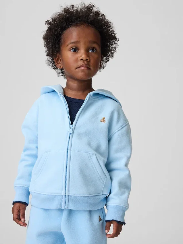 Vintagesoft-Kapuzenpullover mit Reißverschluss für Baby & Kleinkind