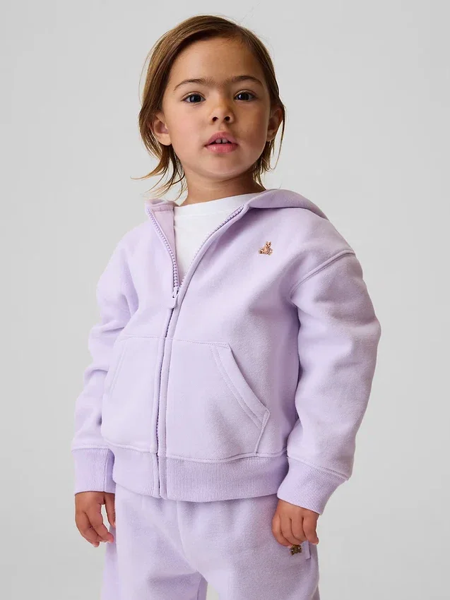 Vintagesoft-Kapuzenpullover mit Reißverschluss für Baby & Kleinkind