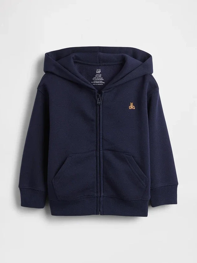 Vintagesoft-Kapuzenpullover mit Reißverschluss für Baby & Kleinkind