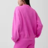 Vintagesoft Oversize-Sweatshirt im Tunika-Stil mit Stehkragen