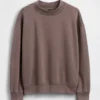 Vintagesoft Oversize-Sweatshirt im Tunika-Stil mit Stehkragen