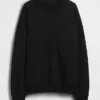 Vintagesoft Oversize-Sweatshirt im Tunika-Stil mit Stehkragen