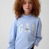 Vintagesoft Oversize-Sweatshirt mit Stehkragen und Logo für Kinder