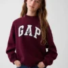 Vintagesoft Oversize-Sweatshirt mit Stehkragen und Logo für Kinder