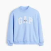 Vintagesoft Oversize-Sweatshirt mit Stehkragen und Logo für Kinder
