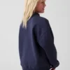 Vintagesoft Oversize-Sweatshirt mit Stehkragen und Logo für Kinder