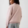Vintagesoft Oversize-Sweatshirt mit Stehkragen und Logo für Kinder