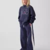 Vintagesoft Oversize-Sweatshirt mit Stehkragen und Logo für Kinder