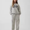 Vintagesoft Oversize-Sweatshirt mit Stehkragen und Logo für Kinder