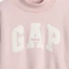 Vintagesoft Oversize-Sweatshirt mit Stehkragen und Logo für Kinder